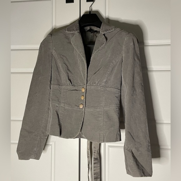 Guess velour jacket with back bow and shoulder pads EUC - Picture 1 of 8